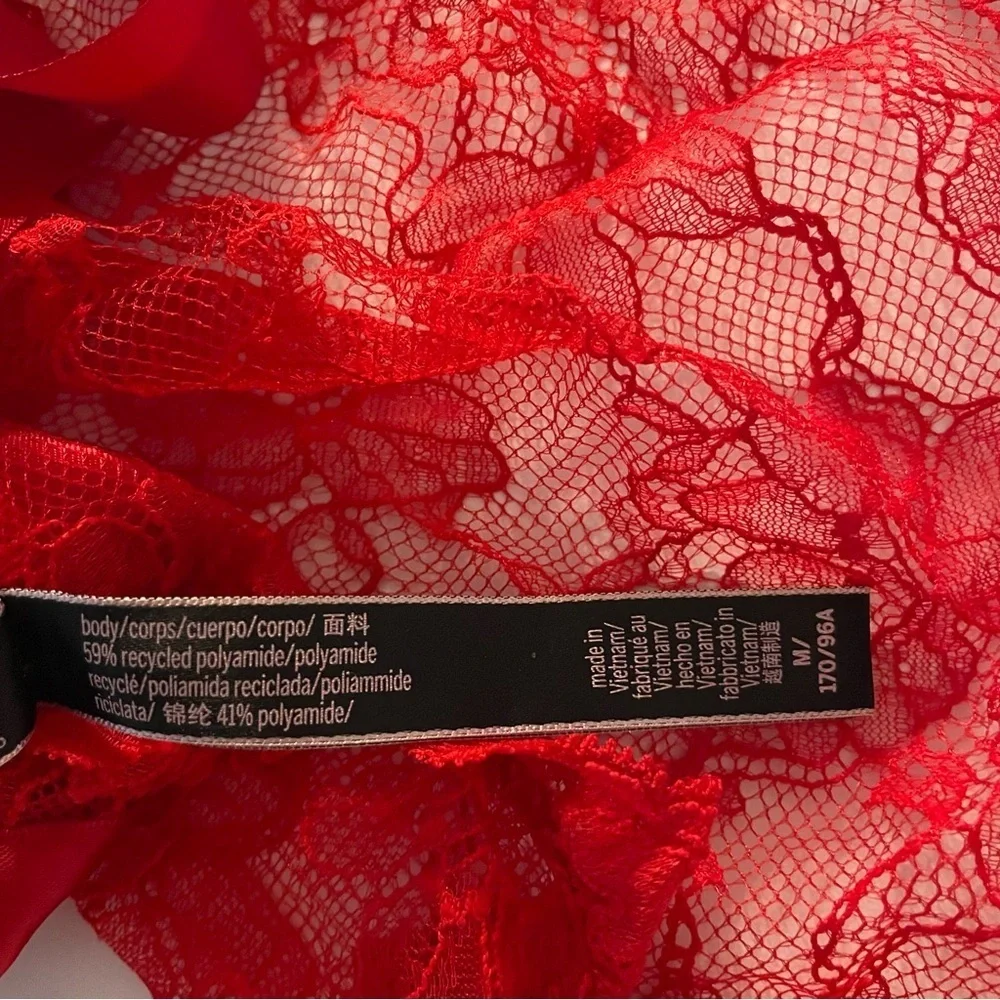New! Victoria's Secret Lipstick Red Bombshell Apron Teddy Lingerie 22822